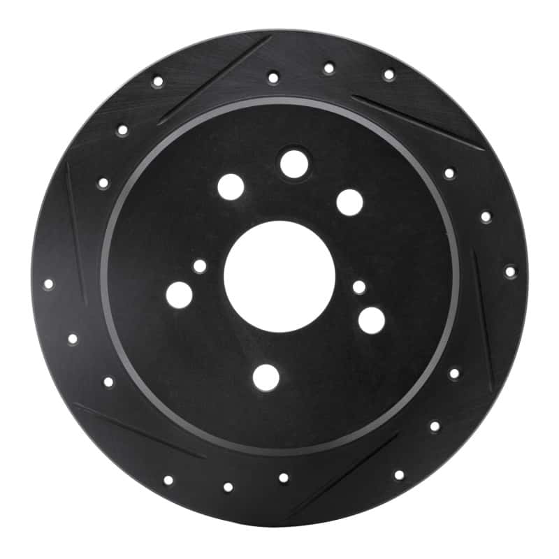 R1 Concepts — R1 06-15 Lexus IS250 Rear Left Drilled & Slotted Black Brake Rotor
R1 Brake Rotor Drill - view 1