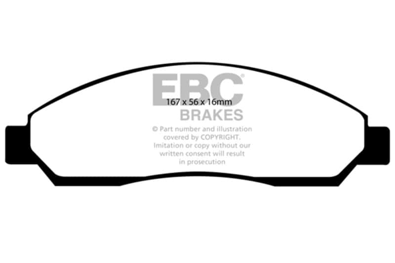 EBC — EBC 04-06 Chevrolet Colorado 2.8 Ultimax2 Front Brake Pads
Disc Brake Pad - view 1