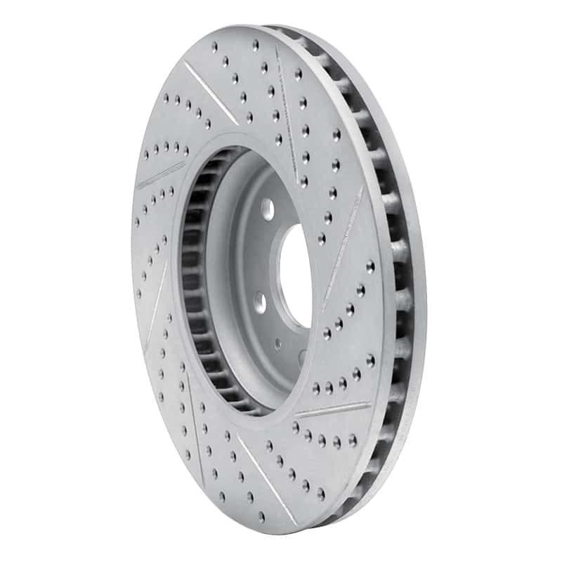 R1 Concepts — R1 08-12 Audi A5 Front Left Drilled & Slotted Geo-Carbon Rotor - view 4