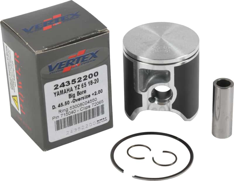Vertex Pistons — Vertex Piston 2018/20-24 Yamaha YZ 65 65cc +2mm Cast Big Bore Piston Kit 70cc. - view 3