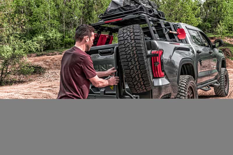 Go Rhino — Go Rhino Swing-A-Way Hitch Mounted Tire Carrier (Lic. Plate Lights Not Included) - Textured Black
2" Hitch TireCarrier - view 13