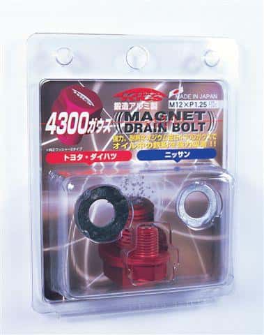 Project Kics — Project Kics Toyota/Daihatsu/Nissan Red Magnetic Drain Bolt - M12X1.25 - view 1