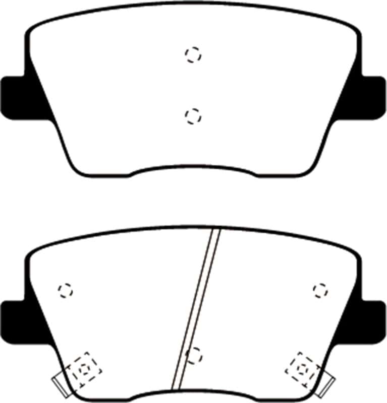 EBC — EBC 2019+ Hyundai Veloster N (2nd Gen) 2.0L Turbo Yellowstuff Rear Brake Pads
Disc Brake Pad - view 1