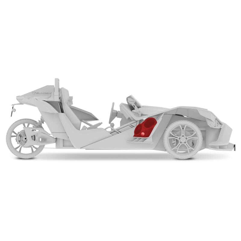DS18 — DS18 2015+ Polaris Slingshot Front Fender Dual 8in Speaker Enclosure w/ LEDs (Speakers Not Included) - view 8