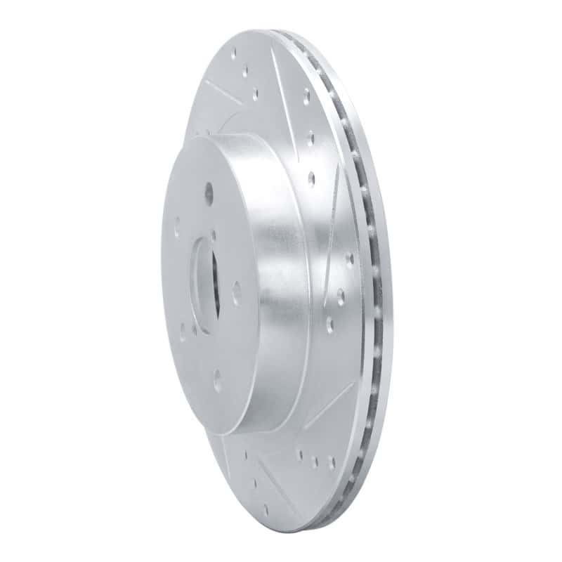R1 Concepts — R1 2015-2025 Subaru WRX Rear Right Drilled & Slotted Silver Brake Rotor
R1 Brake Rotor Drill - view 2