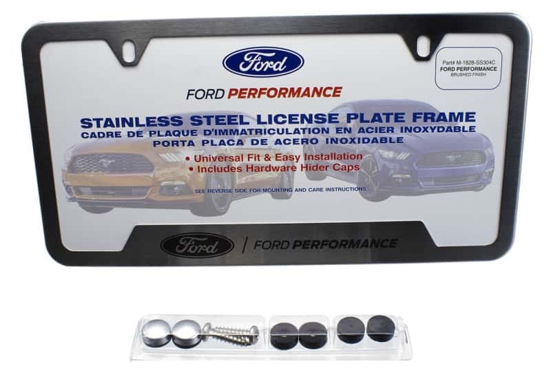 Ford Racing — Ford Racing Stainless Steel Ford Performance License Plate Frame - view 3