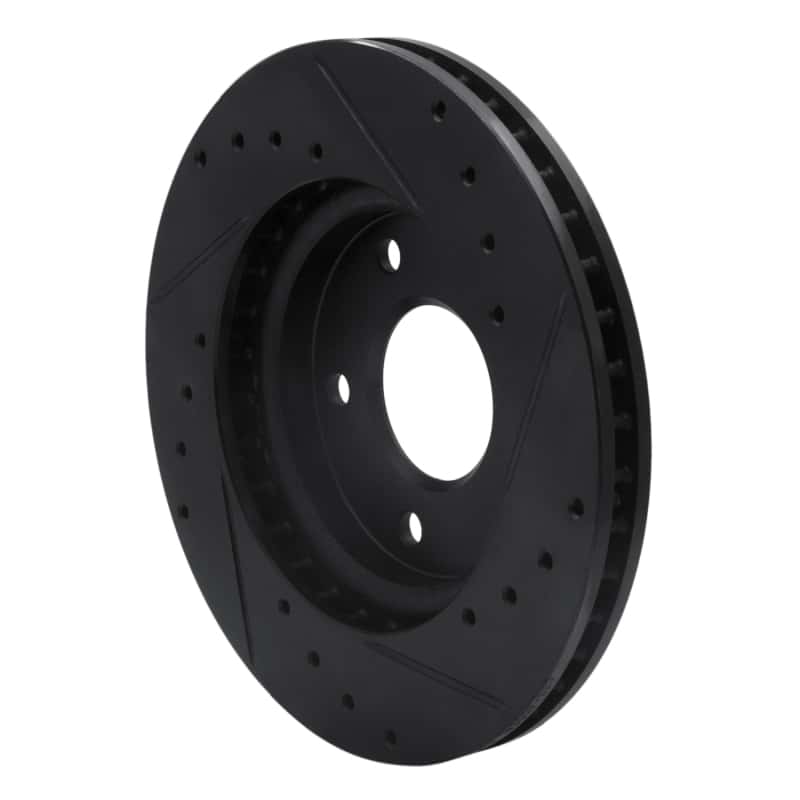 R1 Concepts — R1 07-17 Dodge CALIBER Front Left Drilled & Slotted Black Brake Rotor
R1 Brake Rotor Drill - view 4