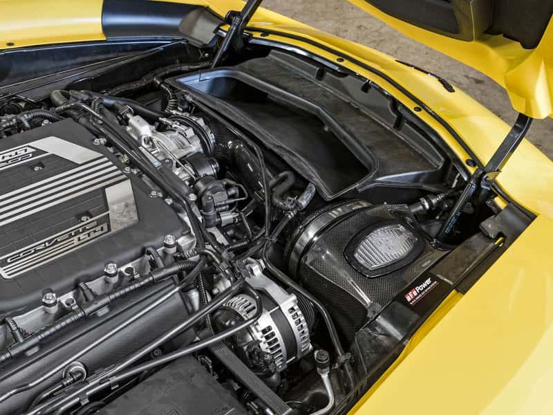 aFe — aFe Momentum Carbon Fiber Cold Air Intake System PDS/P5R 15-16 Chevrolet Corvette Z06 V8-6.2L
Black Series Intake - view 4