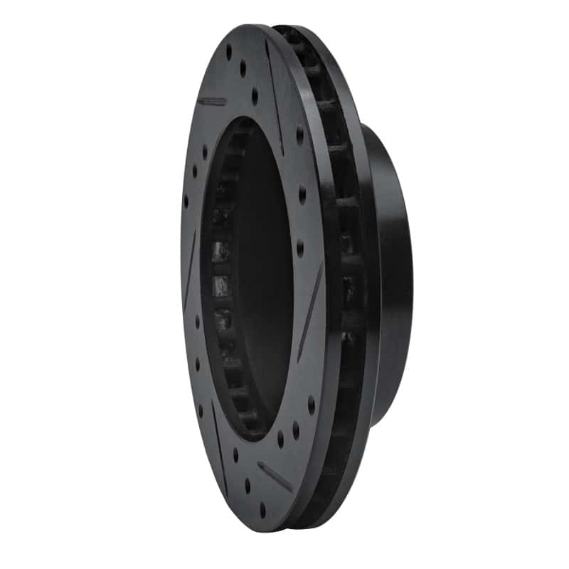 R1 Concepts — R1 81-94 Ford Escort Front Left Drilled & Slotted Black Brake Rotor
R1 Brake Rotor Drill - view 4