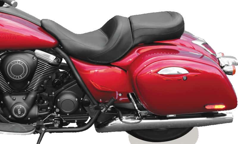 Mustang Motorcycle — Mustang 11-19 Kawasaki Vulcan 1700 Vaquero Standard Touring 1PC Seat - Black - view 2