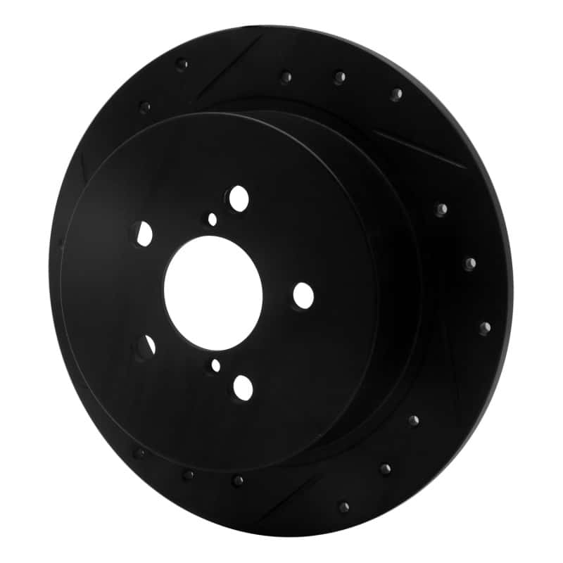 R1 Concepts — R1 05-09 Subaru Legacy Rear Left Drilled & Slotted Black Brake Rotor
R1 Brake Rotor Drill - view 2