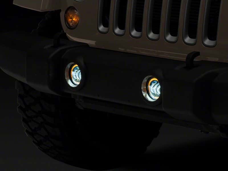 Raxiom — Raxiom 07-18 Jeep Wrangler JK Axial Series 4-In LED Fog Lights w/ Halo
Lights - view 6