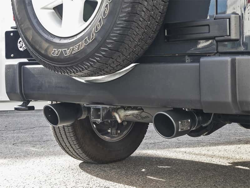 aFe — aFe Rebel Series 2.5in 409 SS Axle-Back Exhaust w/ Black Tips 2007+ Jeep Wrangler (JK) V6 3.6L/3.8L
Axle-Back Exhaust - view 7