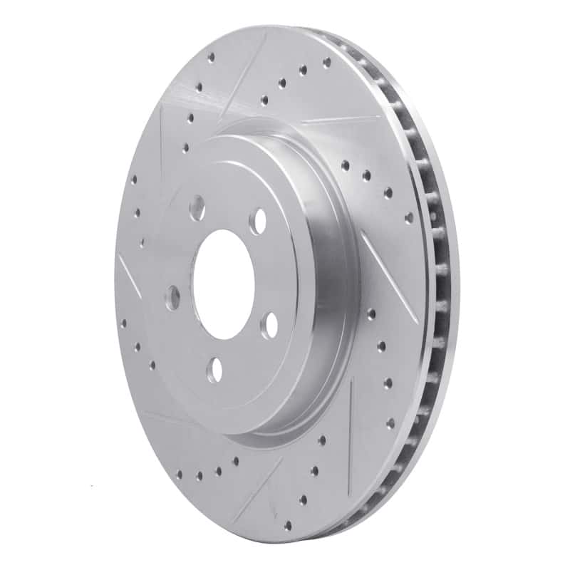 R1 Concepts — R1 05-23 Chrysler 300 Front Left Drilled & Slotted Silver Brake Rotor
R1 Brake Rotor Drill - view 2