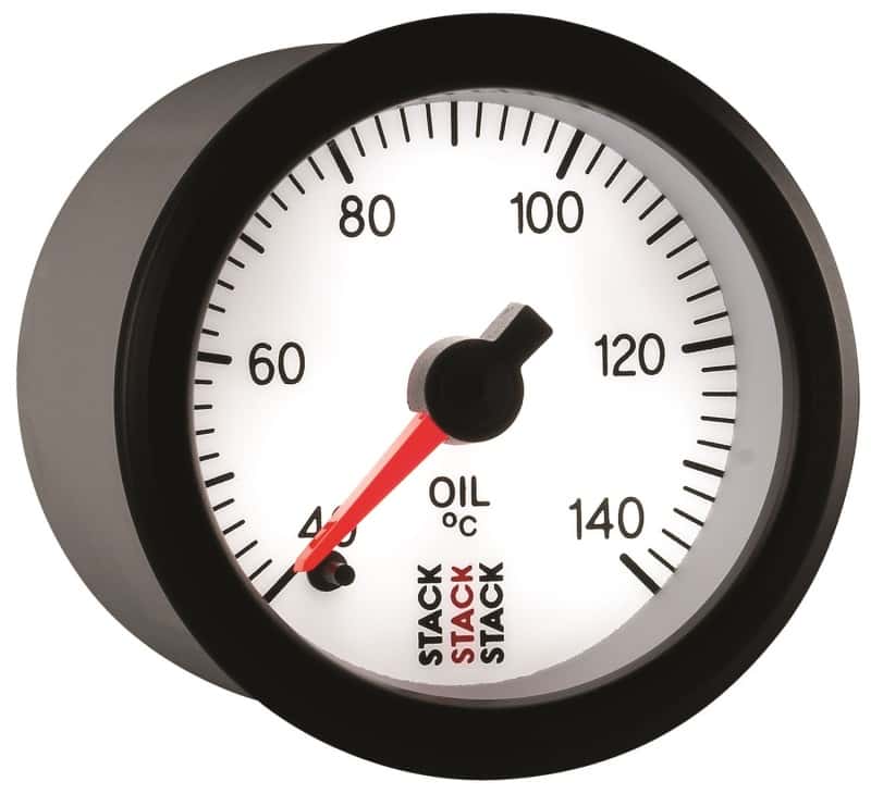 AutoMeter — Autometer Stack 52mm 40-140 Deg C 1/8in NPTF Male Pro Stepper Motor Oil Temp Gauge - White
Ga OT ProStpr W 140C - view 6
