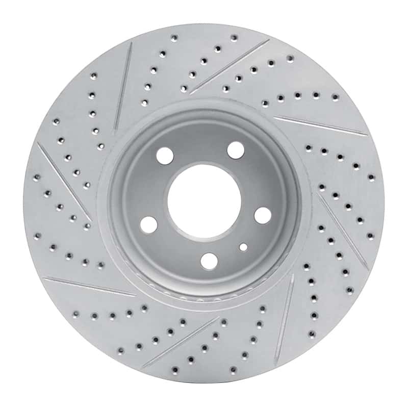 R1 Concepts — R1 08-12 Audi Q5 (USA/Canada) Front Right Drilled & Slotted Geo-Carbon Rotor - view 5