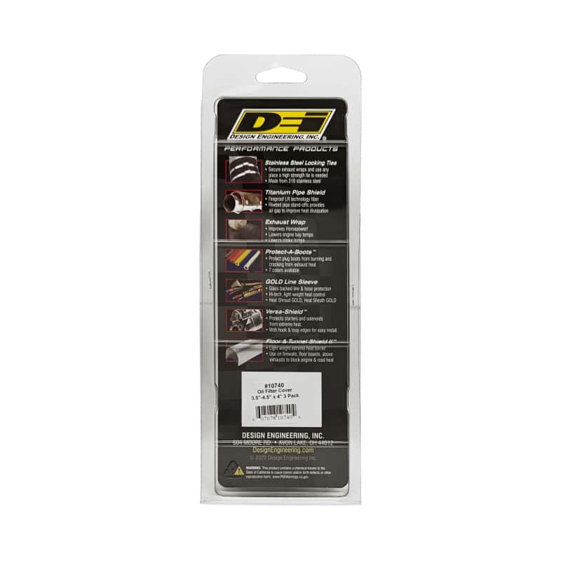 DEI — DEI Oil Filter Heat Shield 3.5in x 4.5in x 4in - 3 Pack - view 8