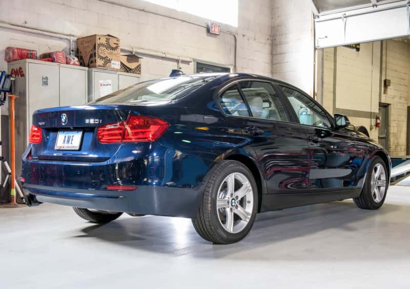 AWE Tuning — AWE Tuning 13-18 BMW 320i (F30) Touring Edition Exhaust w/ Performance Mid Pipe - Diamond Blk Tips
Touring Exhaust - view 4