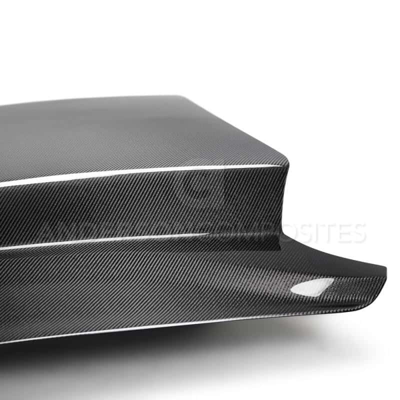 Anderson Composites — Anderson Composites 2018 Ford Mustang Double Sided Type-CJ 4in Carbon Fiber Cowl Hood - view 5