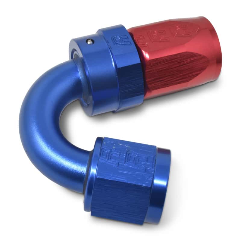 Russell — Russell Performance -10 AN Red/Blue 150 Degree Full Flow Swivel Hose End (With 15/16in Radius)
Hose Fitting - view 6
