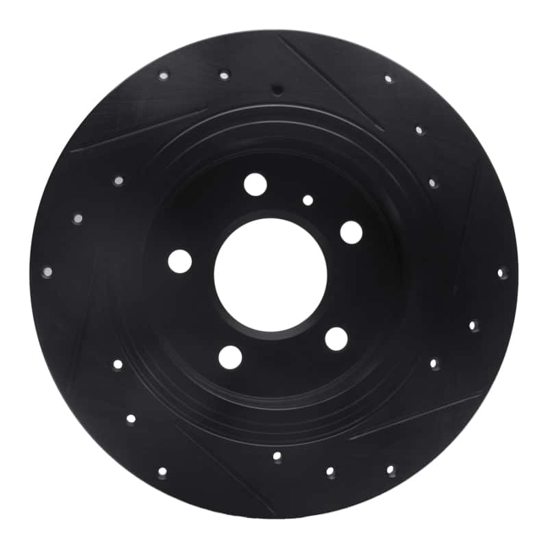 R1 Concepts — R1 06-11 Buick Lucerne Rear Left Drilled & Slotted Black Brake Rotor
R1 Brake Rotor Drill - view 5