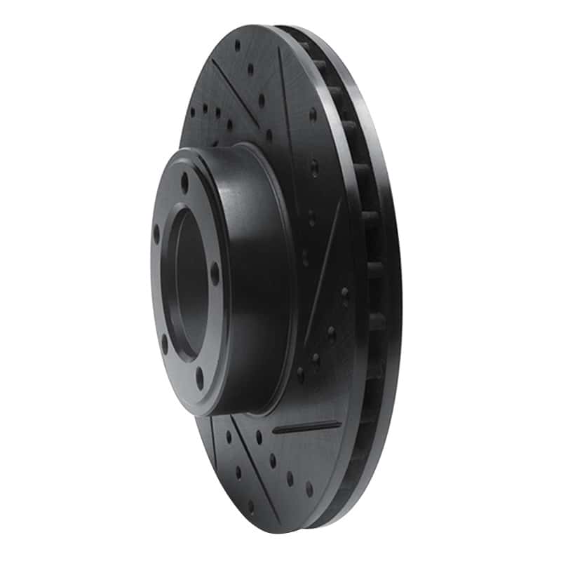 R1 Concepts — R1 71-97 Jaguar XJ12 Front Right Drilled & Slotted Black Brake Rotor
R1 Brake Rotor Drill - view 2