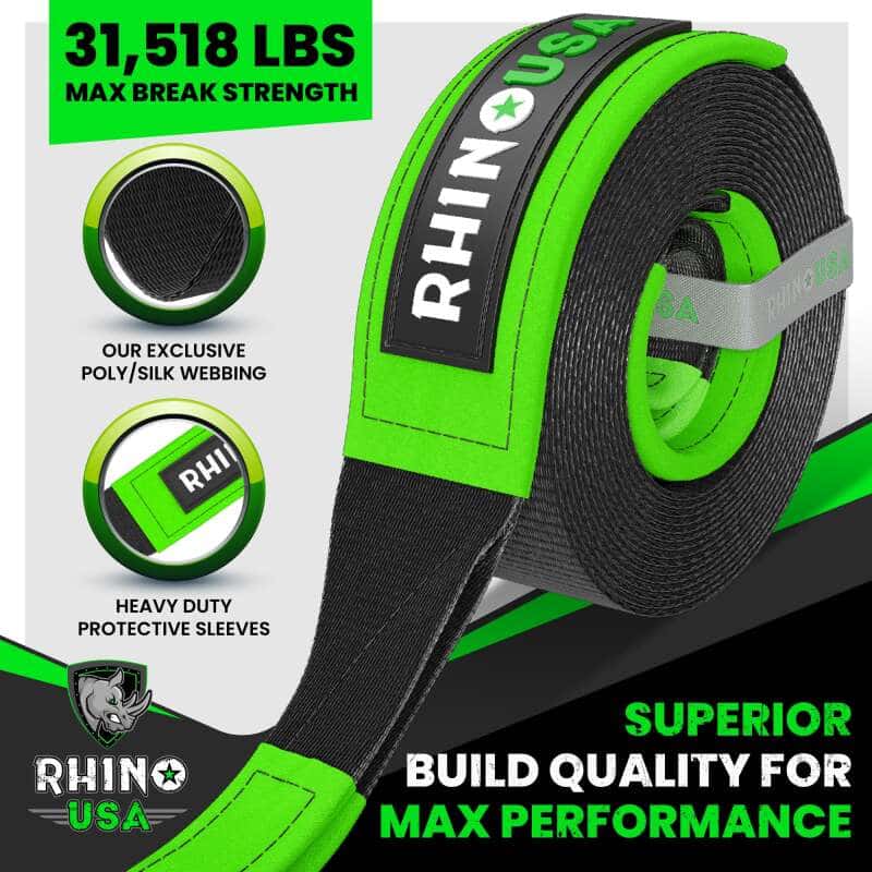 Rhino USA — Rhino USA Recovery Tow Strap 3Inx30Ft (Black)
Tow Strap - view 2