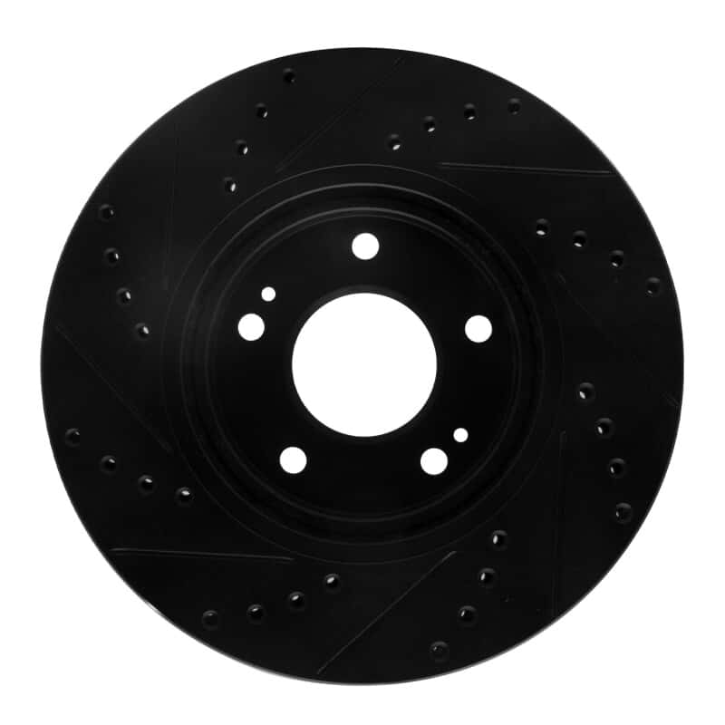 R1 Concepts — R1 01-06 Hyundai Santa Fe Front Right Drilled & Slotted Black Brake Rotor
R1 Brake Rotor Drill - view 5