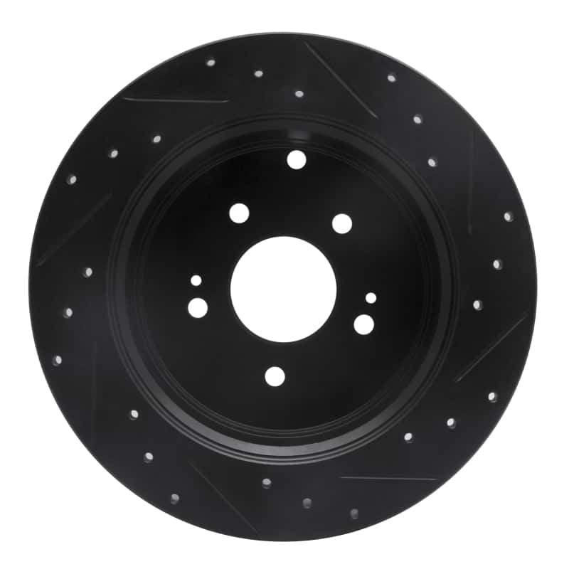 R1 Concepts — R1 07-09 Hyundai Santa Fe Rear Left Drilled & Slotted Black Brake Rotor
R1 Brake Rotor Drill - view 5
