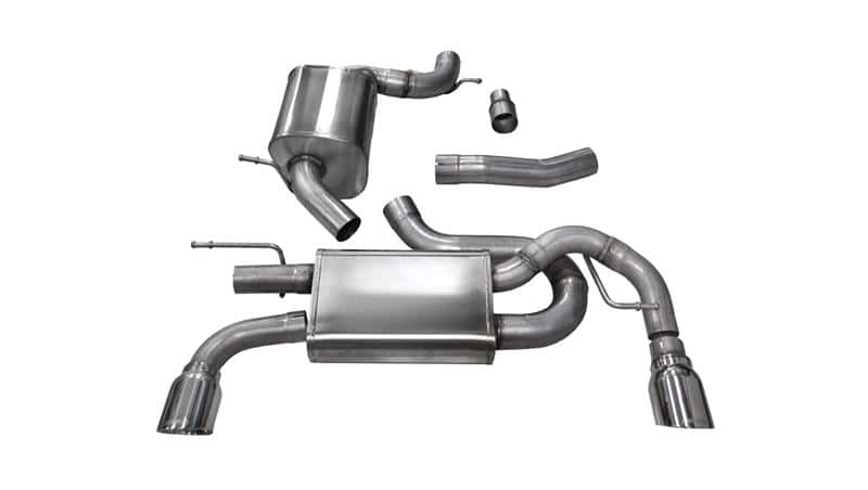 CORSA Performance — Corsa 2010-2014 Volkswagen GTI Mk6 Polished Touring 3.0in Cat-Back Dual Exit Polished Pro-SeriesTips
Exhaust - view 2