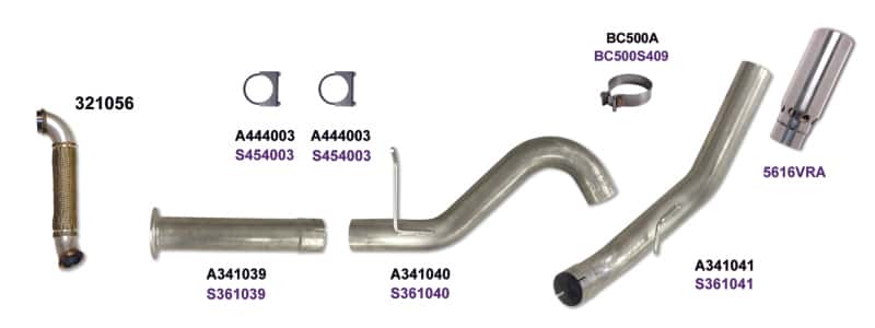 Diamond Eye Performance — Diamond Eye KIT 5in DPF-BACK Single w/ TDP SS 07.5-10 Chevy/GMC 6.6L Duramax 2500/3500
KIT; 5in.; DPFS; SS - view 3