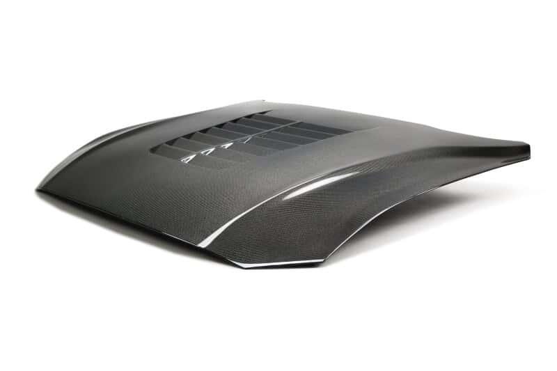 Anderson Composites — Anderson Composites 18-19 Ford Mustang Double Sided Type-GT5 Carbon Fiber Hood - view 3