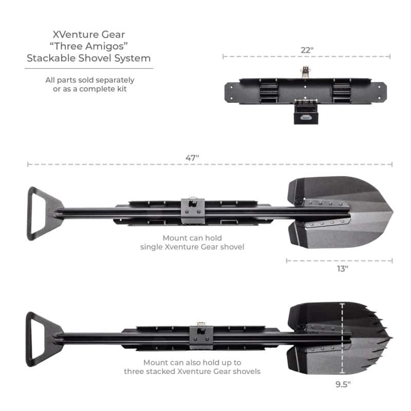 Go Rhino — Go Rhino Xventure Gear Sharktooth Stackable Shovel - Textured Black
Sharktooth Shovel - view 10