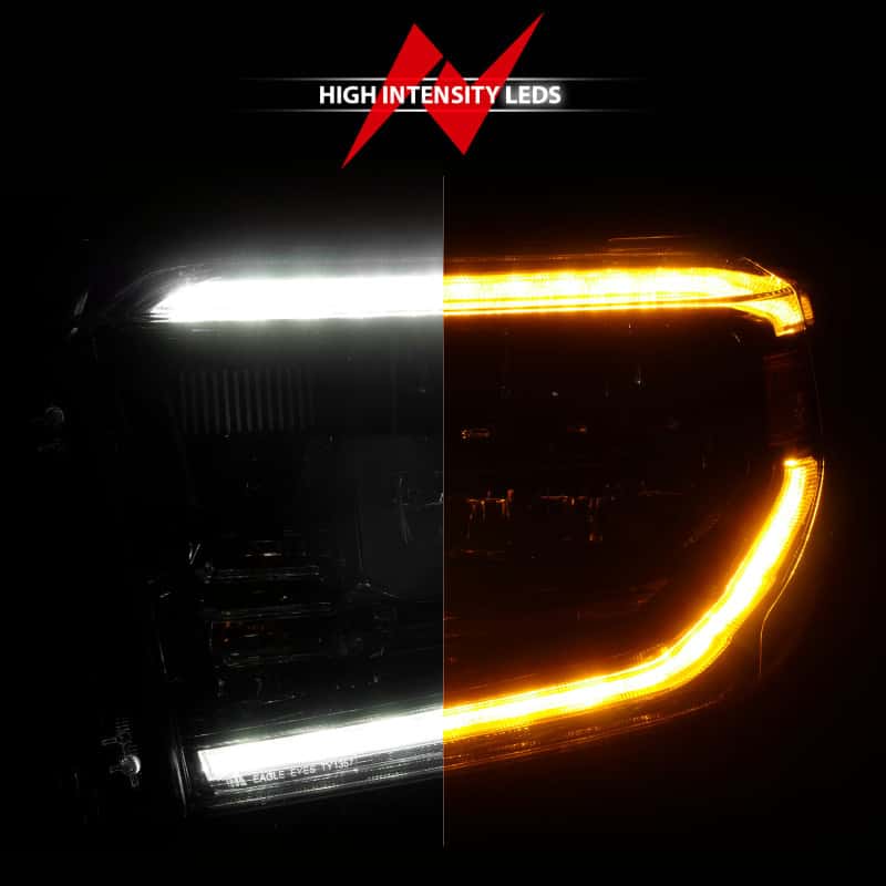 ANZO — ANZO 2014-2017 Toyota Tundra LED Crystal Headlights w/ Switchback Black Housing w/ DRL
Head Light Set
HdLtSet - view 12