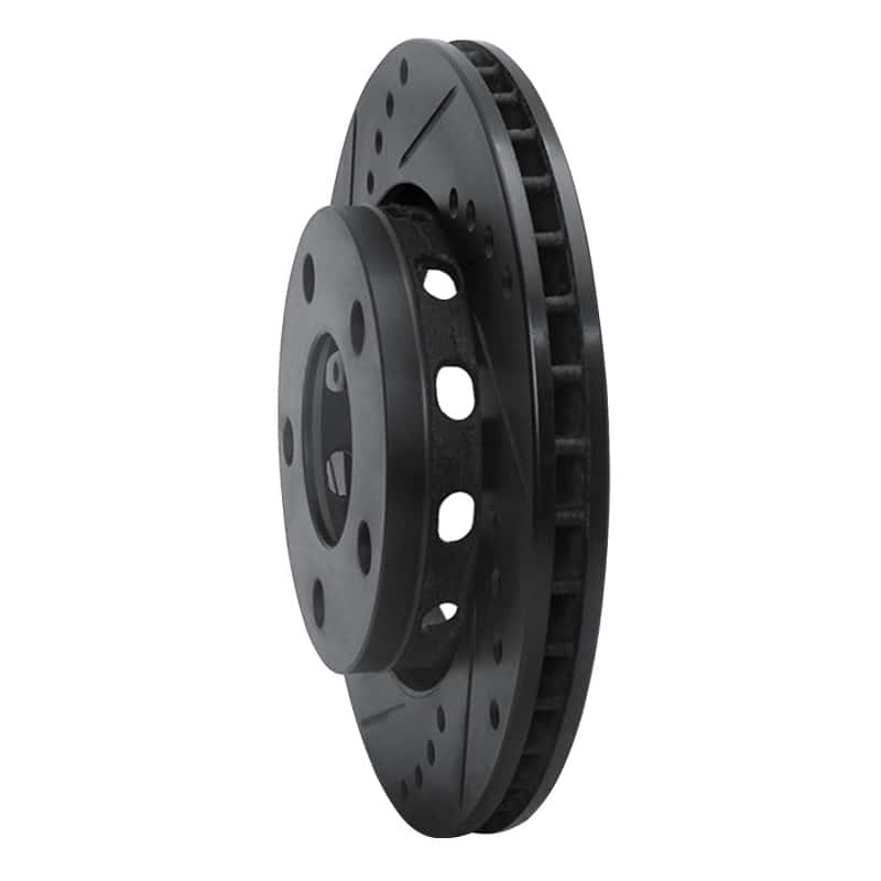 R1 Concepts — R1 00-02 Audi S4 Rear Left Drilled & Slotted Black Brake Rotor
R1 Brake Rotor Drill - view 2