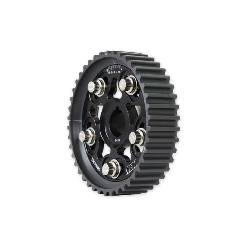 AEM — AEM 90-91 Acura Interga RS LS GS & GSR/ 99-00 Honda Civic Si Black Tru-Time Cam Gear
Adjustable Cam Gears
Tru-Time Cam Gear - view 6