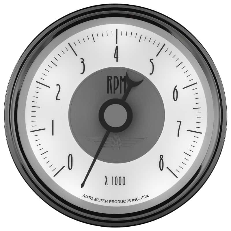 AutoMeter — Autometer Prestige Pearl Series - Tachometer 3 3/8in 8K RPM In-Dash
3-3/8" TACH, 8,000 R - view 10