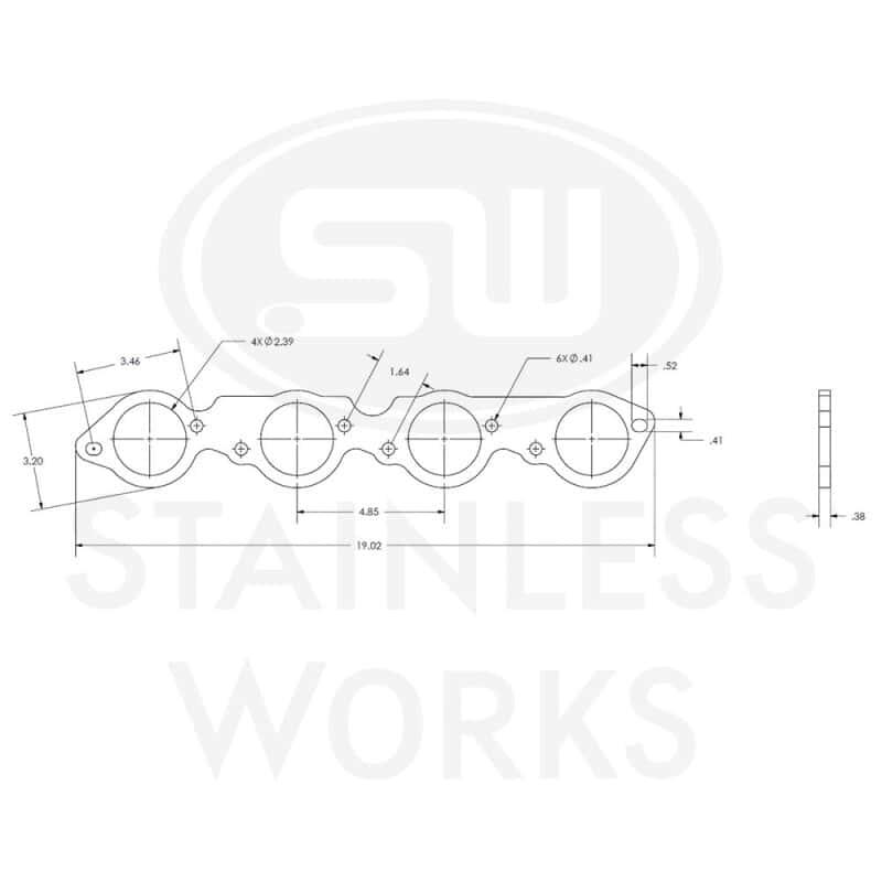 Stainless Works — Stainless Works BBC Round Port 304SS Exhaust Flanges 2-3/8in Primaries (Raised Port Heads Only)
HFBBCH238RSD

Header Flange - view 3