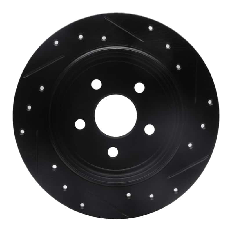 R1 Concepts — R1 88-95 Chrysler New Yorker Rear Left Drilled & Slotted Black Brake Rotor
R1 Brake Rotor Drill - view 5