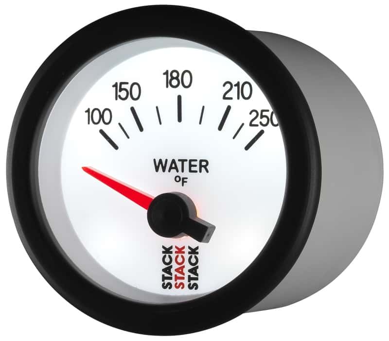 AutoMeter — Autometer Stack 52mm 100-250 Deg F 1/8in NPTF Electric Water Temp Gauge - White
Ga WTmp Elec Wt 250F - view 3