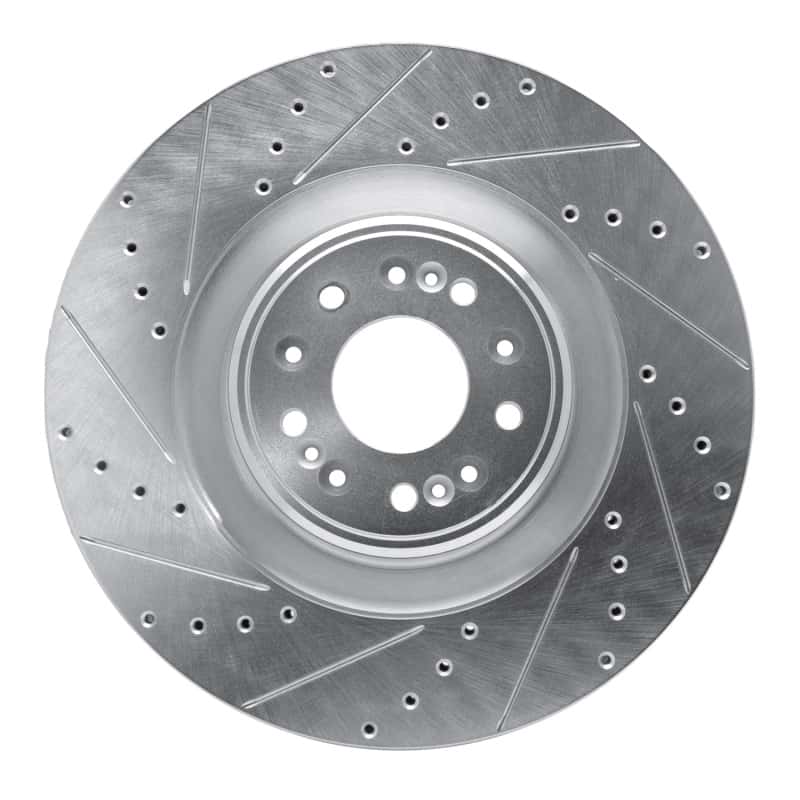 R1 Concepts — R1 17-22 Genesis G90 Front Left Drilled & Slotted Silver Brake Rotor
R1 Brake Rotor Drill - view 1