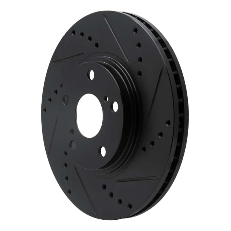 R1 Concepts — R1 99-07 Lexus ES300 Front Right Drilled & Slotted Black Brake Rotor
R1 Brake Rotor Drill - view 2