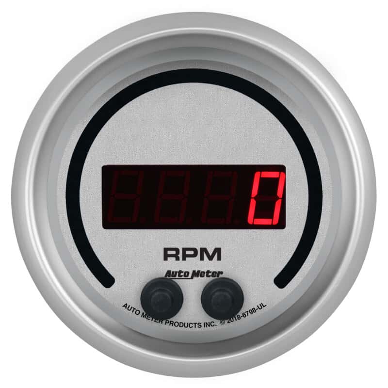AutoMeter — Autometer 85.7mm Silver 0-16K RPM Tachometer Ultra-Lite Elite Digital Gauge - view 4