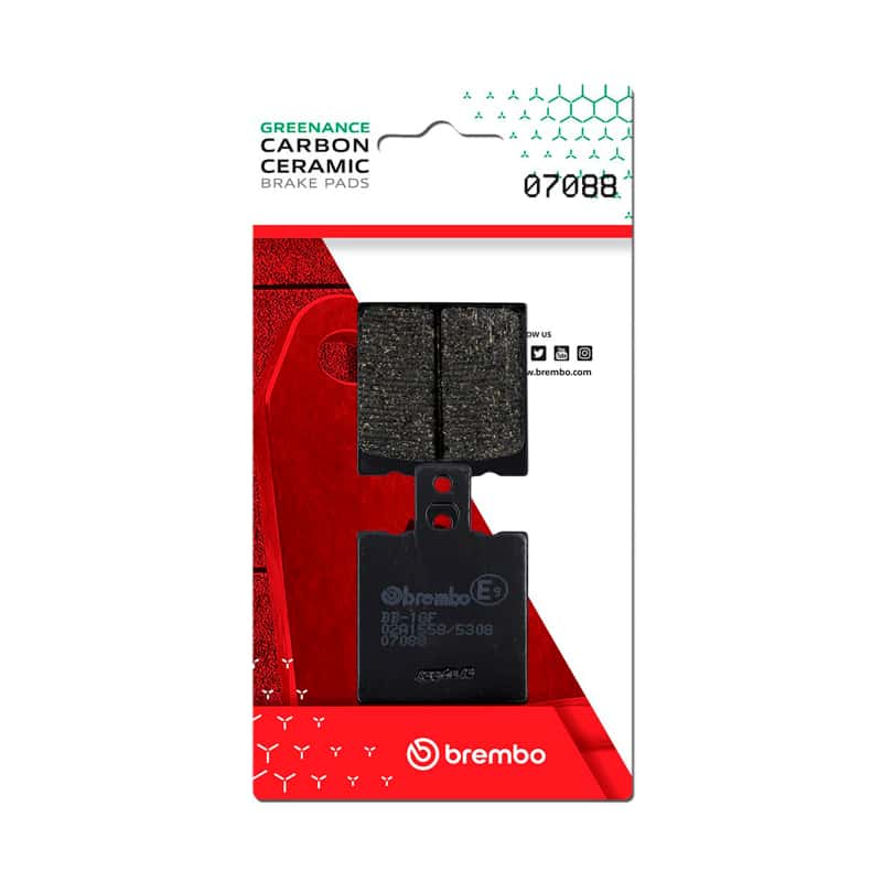 Brembo OE Powersports — Brembo OE Benelli Velvet Carbon Ceramic Brake Pad - Rear - view 1