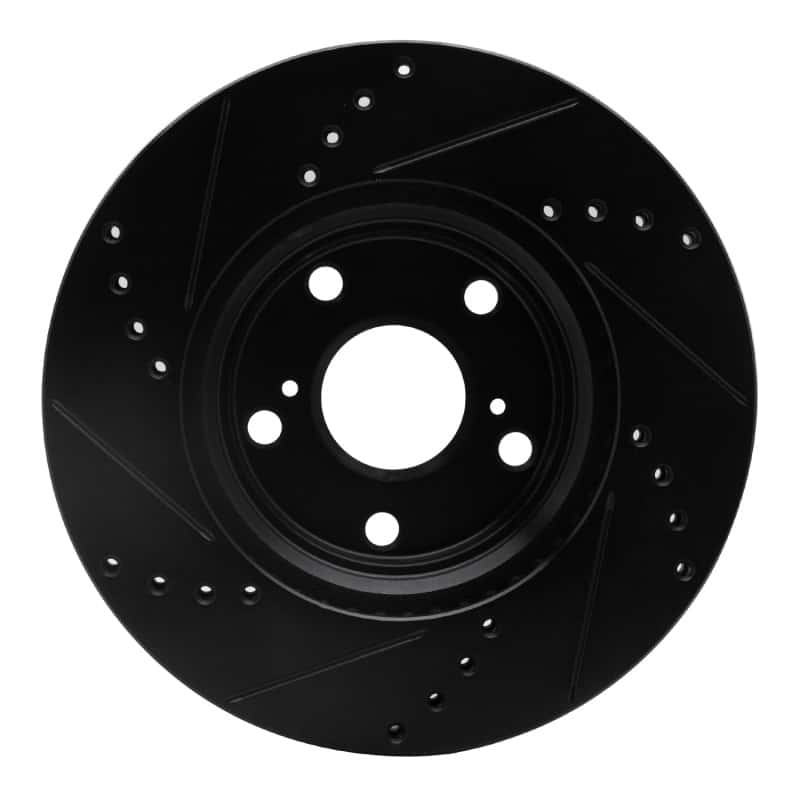 R1 Concepts — R1 99-07 Lexus ES300 Front Right Drilled & Slotted Black Brake Rotor
R1 Brake Rotor Drill - view 5