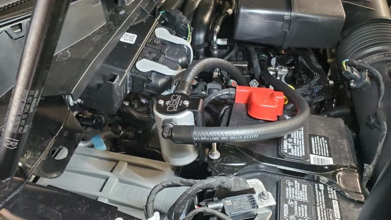 J&L — J&L 23-26 Ford F-250/F-350 6.8L;7.3L Oil Separator 3.0 Passenger Side - Clear Anodized
Oil Separator - view 2