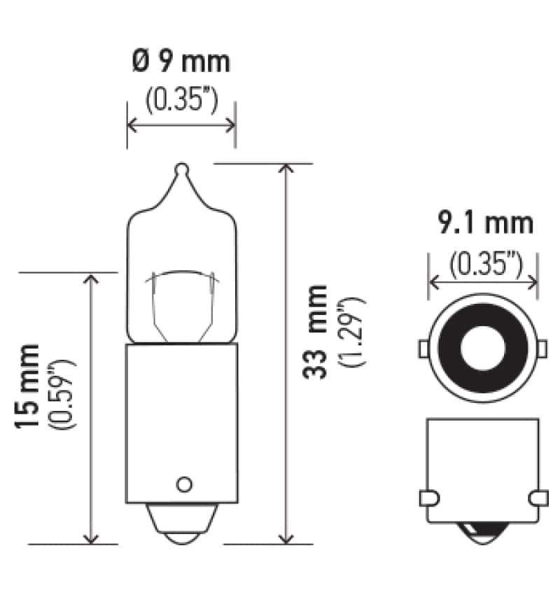 Hella — Hella Bulb H5W 12V 5W Ba9S T275
H5W Halogen Bulb - view 3