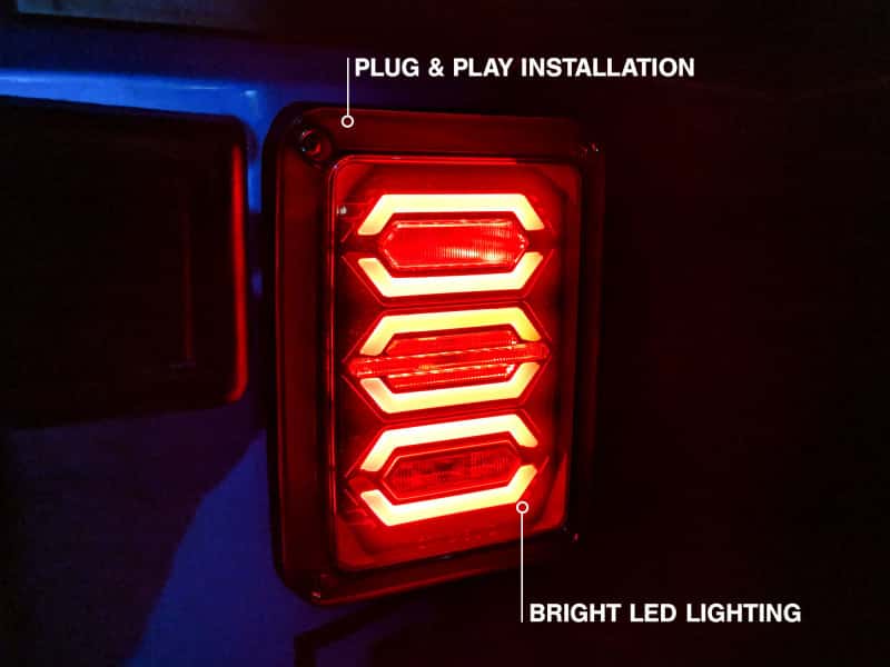 Raxiom — Raxiom 07-18 Jeep Wrangler JK LED Tail Lights- Black Housing (Smoked Lens)
Lights - view 12