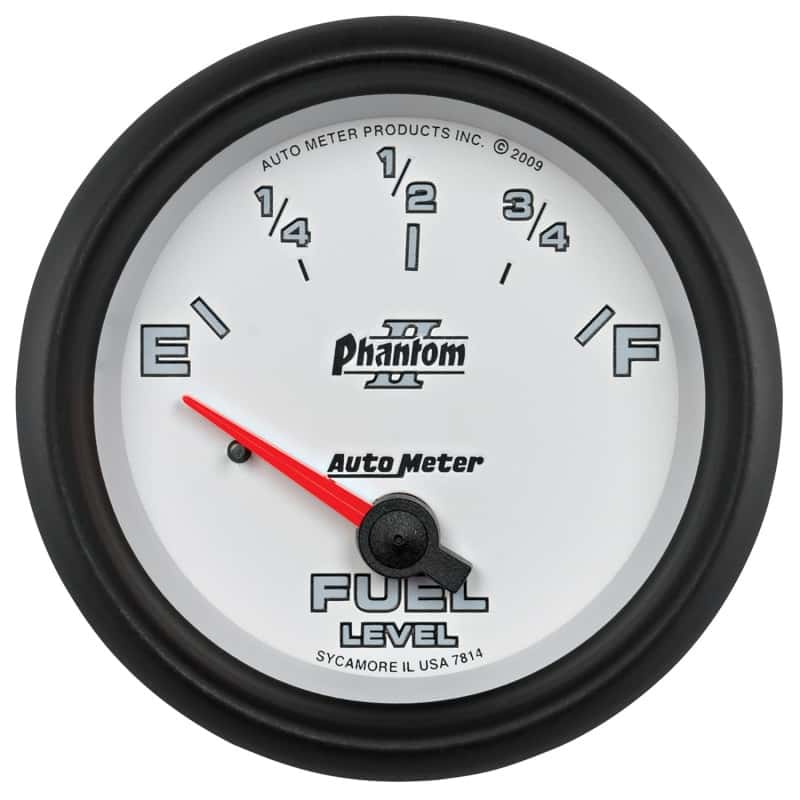 AutoMeter — AutoMeter Gauge Fuel Level 2-5/8in. 0 Ohm(e) to 90 Ohm(f) Elec Phantom II
2-5/8" FUEL LEVEL, 0 - view 1