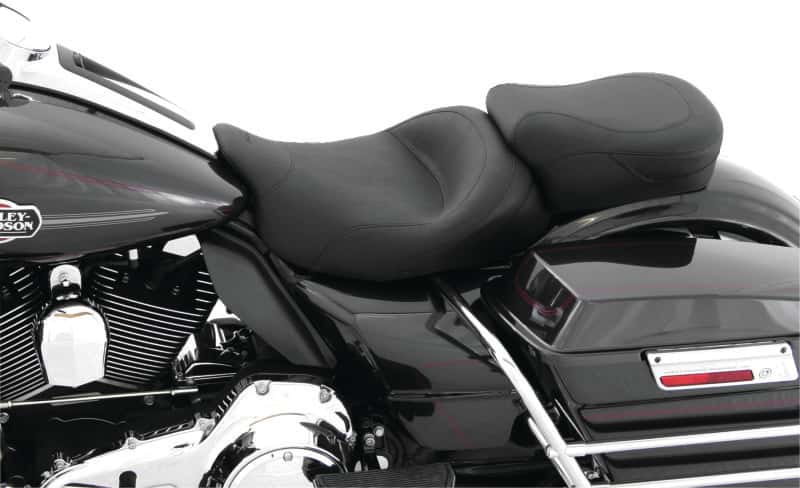 Mustang Motorcycle — Mustang 08-21 Harley Electra Glide Std, Rd Glide, Rd King, Street Glide Touring Solo Seat - Black - view 3